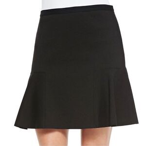 T Tahari Black NAPA Flounce Skater Skirt NEW